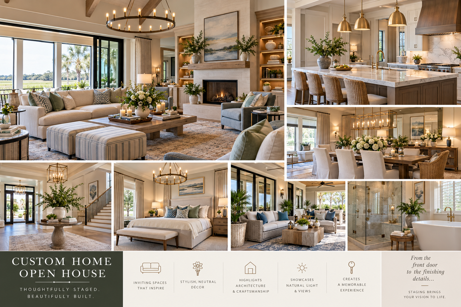 Luxury home interior design showcase collage